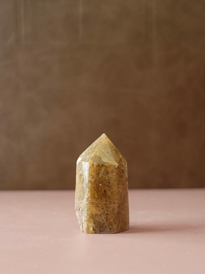 Gold Rutilated Quartz Tower | 15G