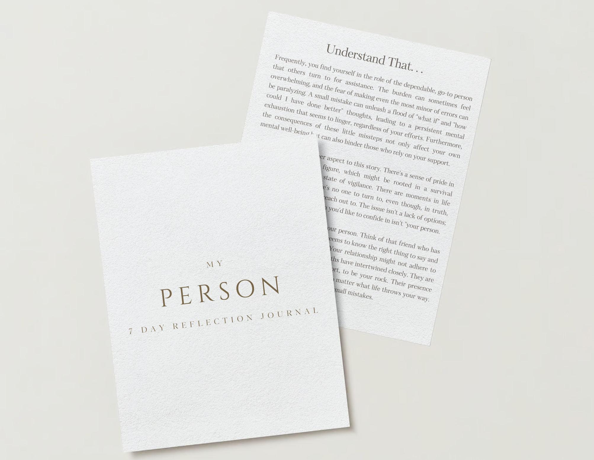 My Person - A 7-day Journal