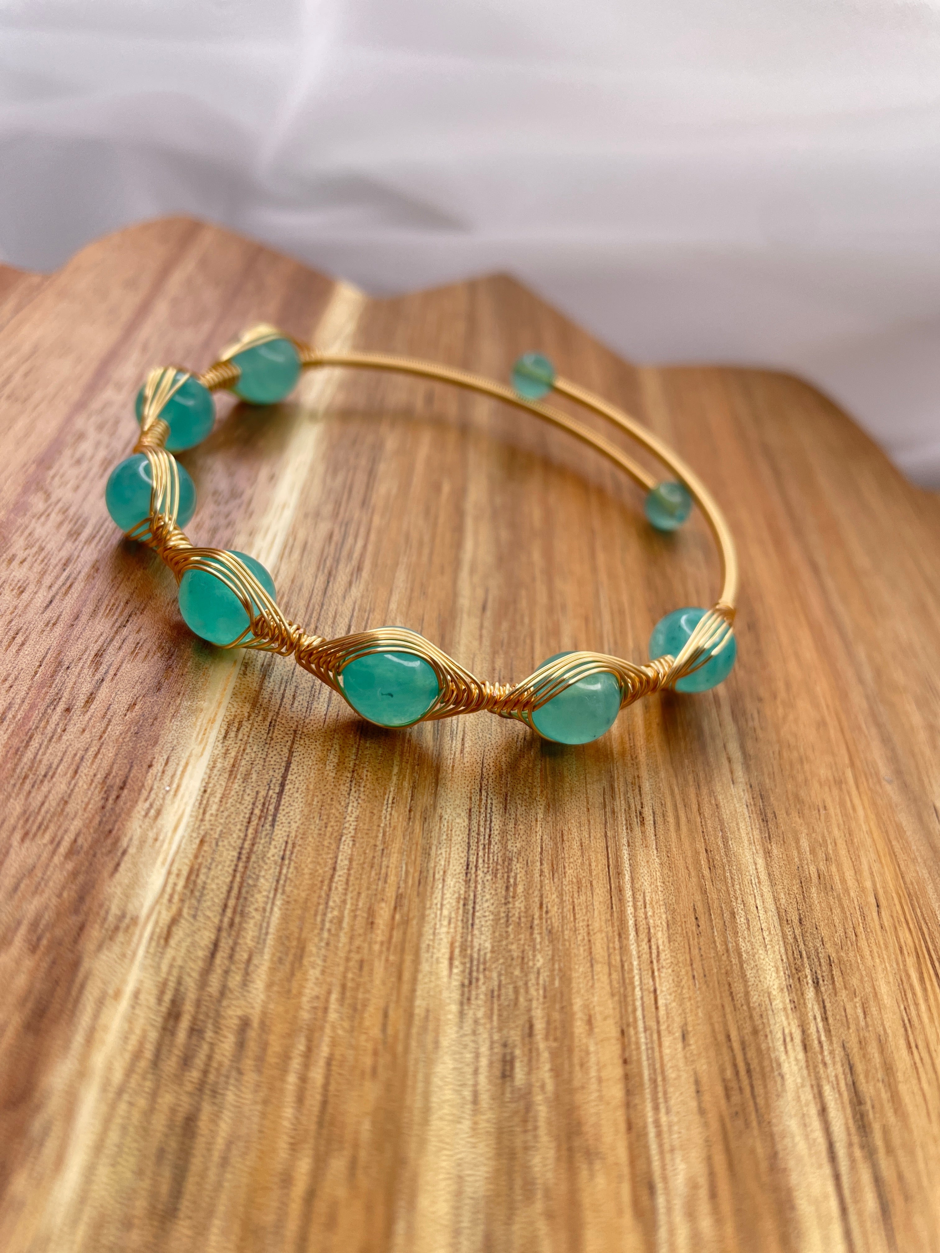 Amazonite Weave Bangle