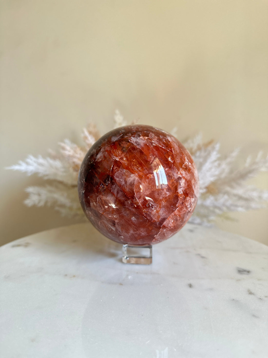 Hematoid Quartz - Fire Quartz Sphere | 110
