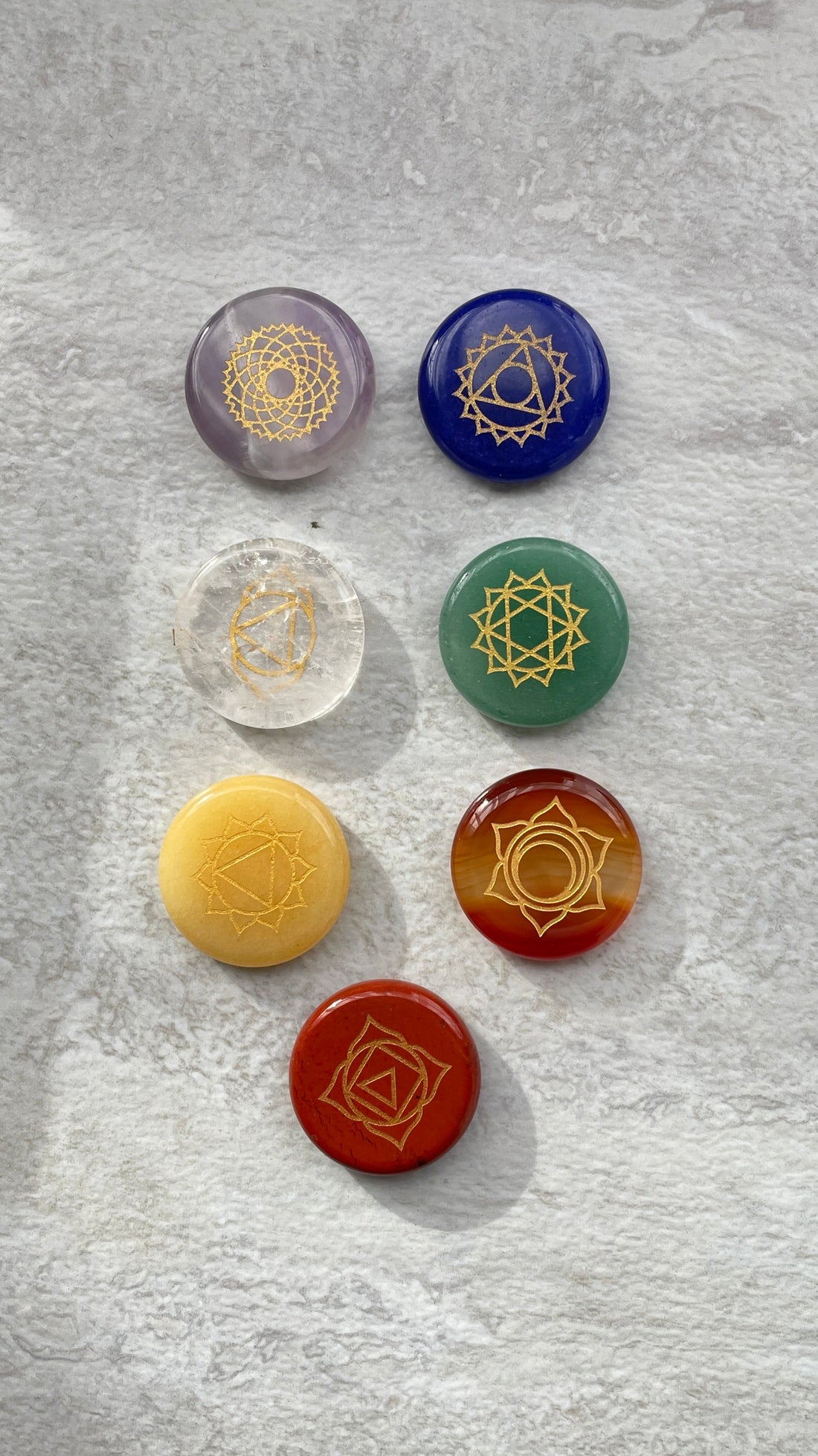Chakra Engraved Reiki Set