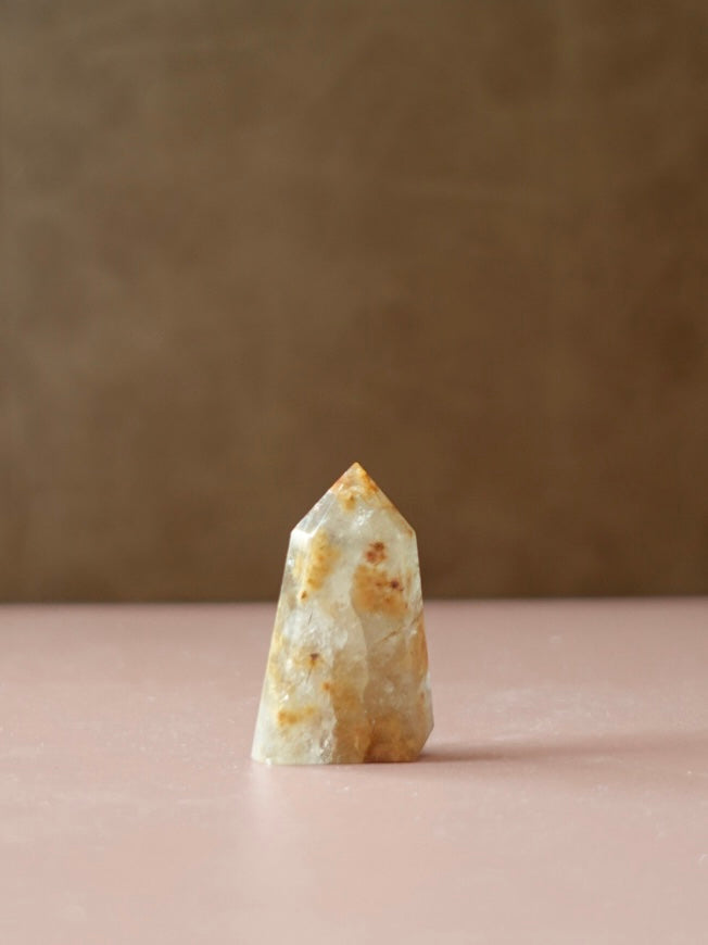 Garden Quartz With Gold Rutile Tower | 8GR