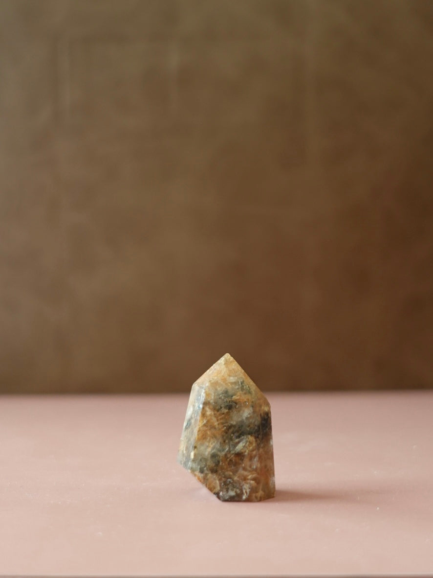 Garden Quartz With Gold Rutile Tower | 11GRT
