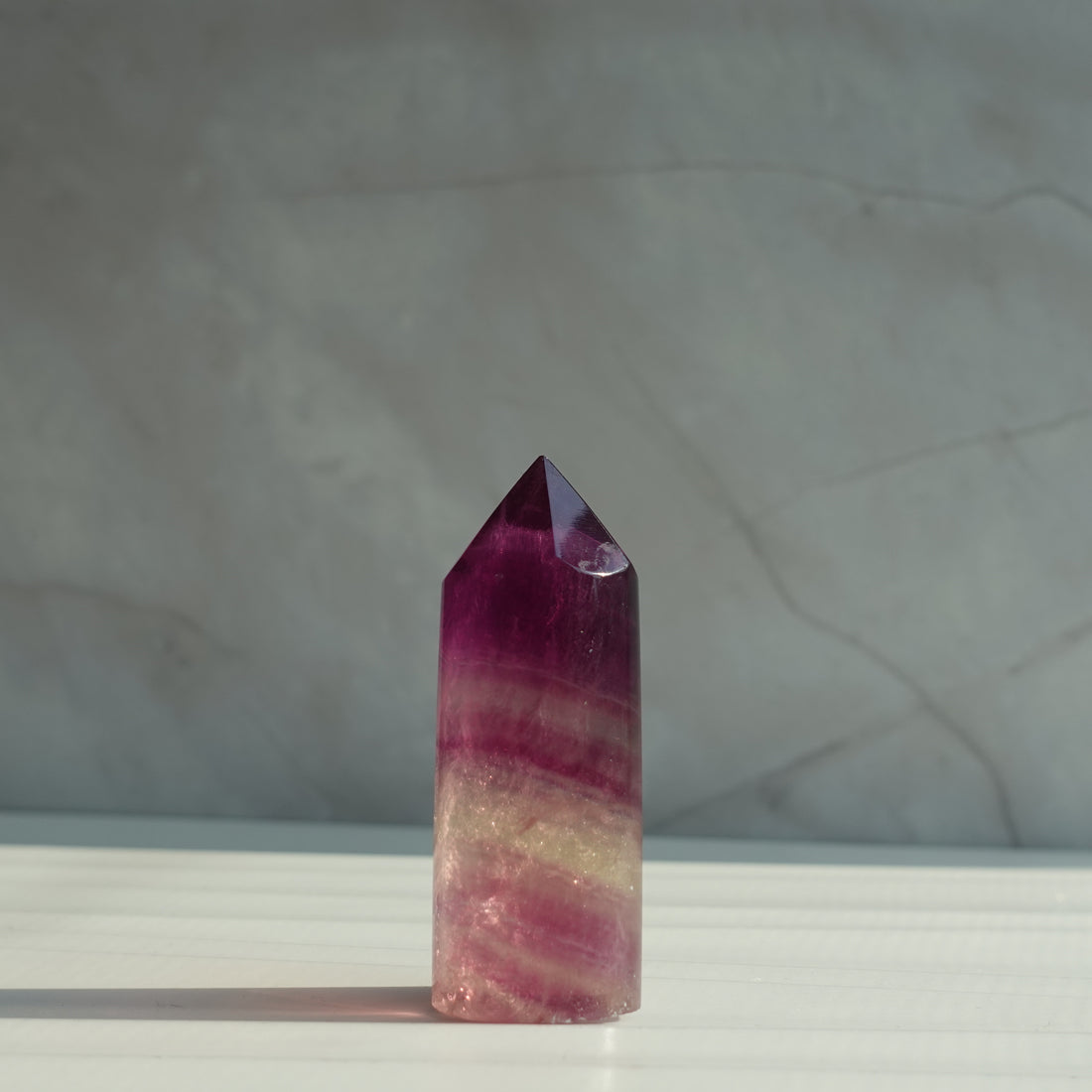 Purple Fluorite Cylinder Tower | 24A