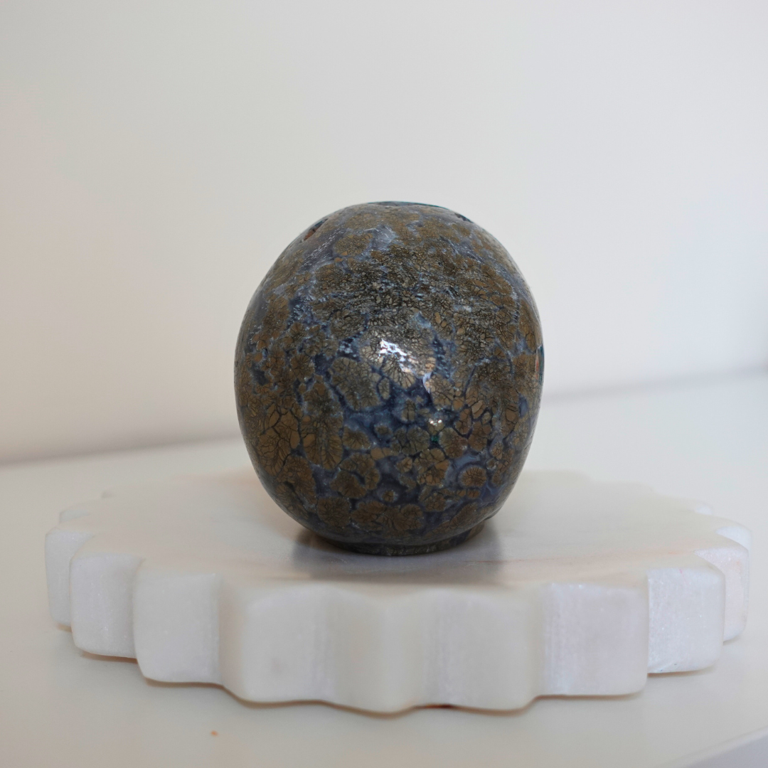 Pyrite Skull Carving