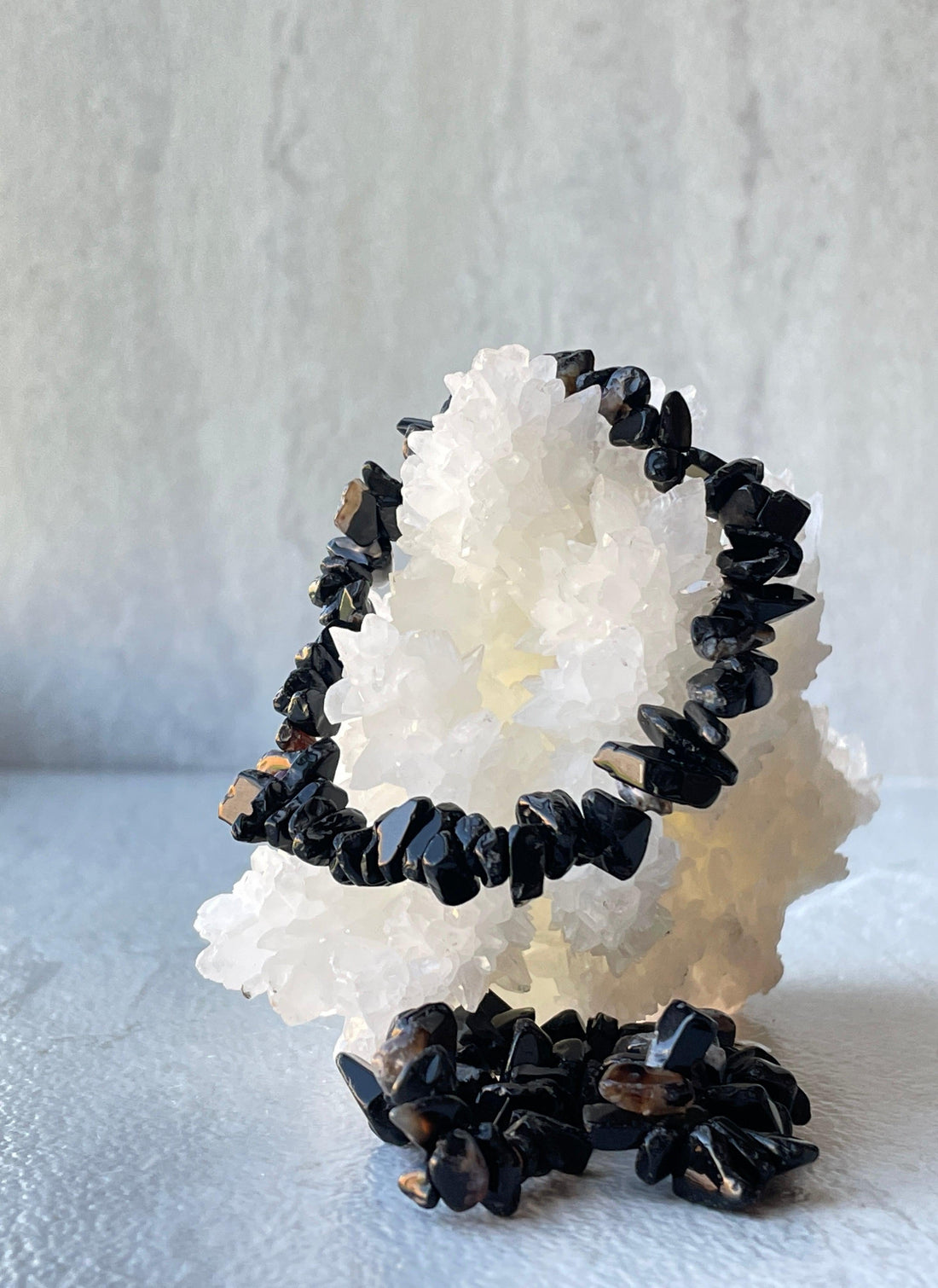 Black Agate Chipped Bracelet