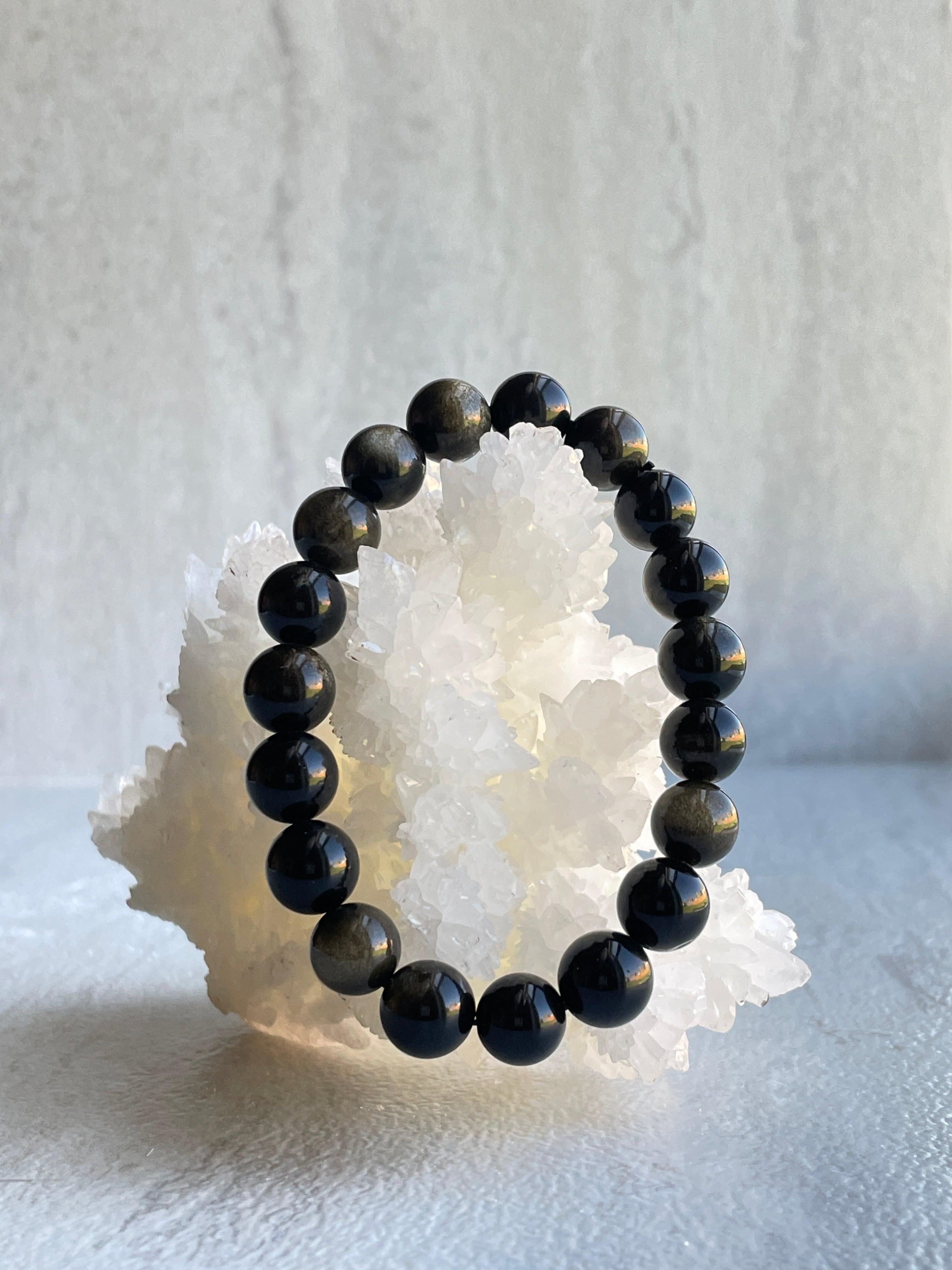 Golden Sheen Obsidian Bracelet