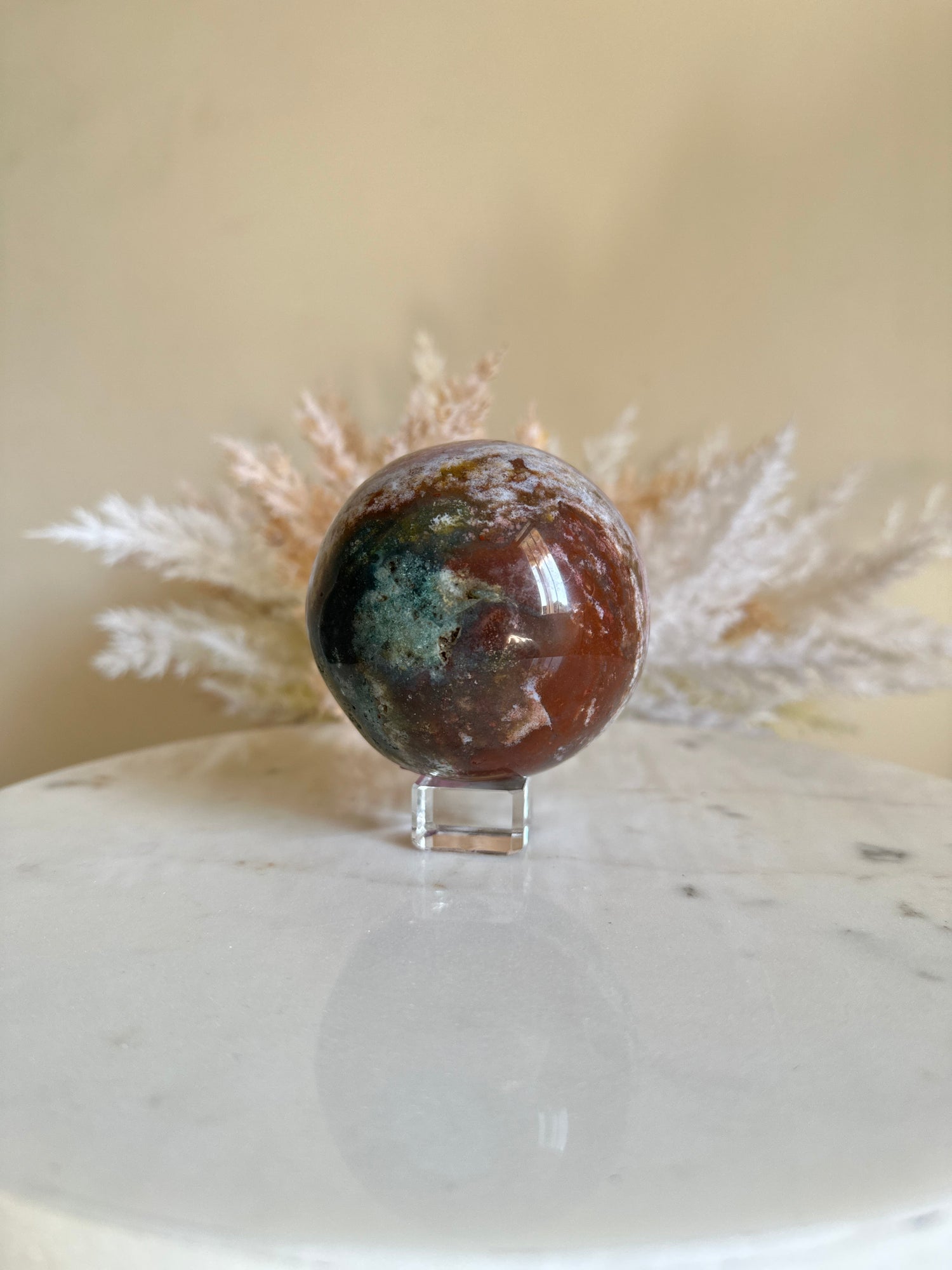 Sea &quot;Ocean&quot; Jasper Sphere | 50