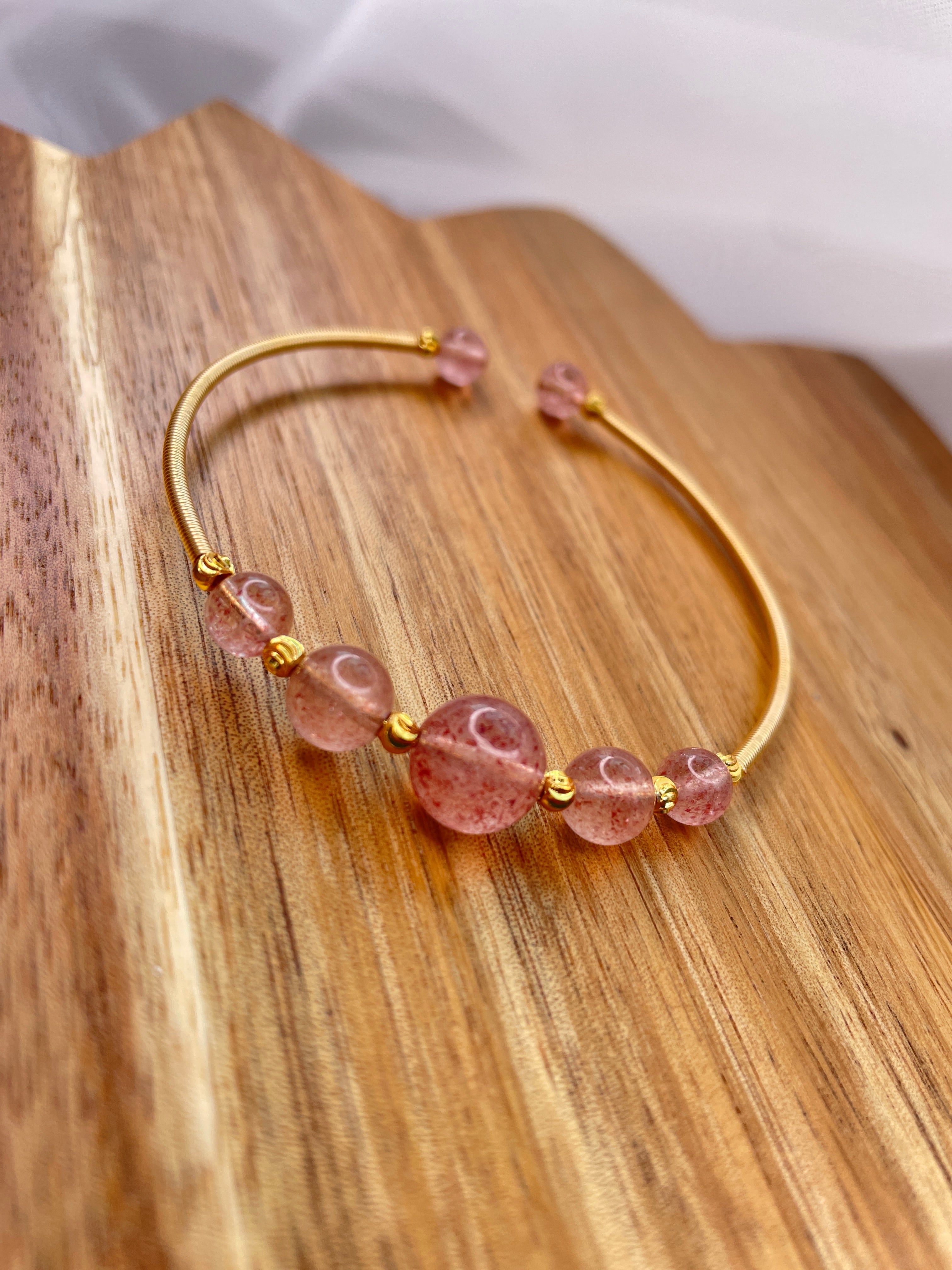 Strawberry Quartz Bangle