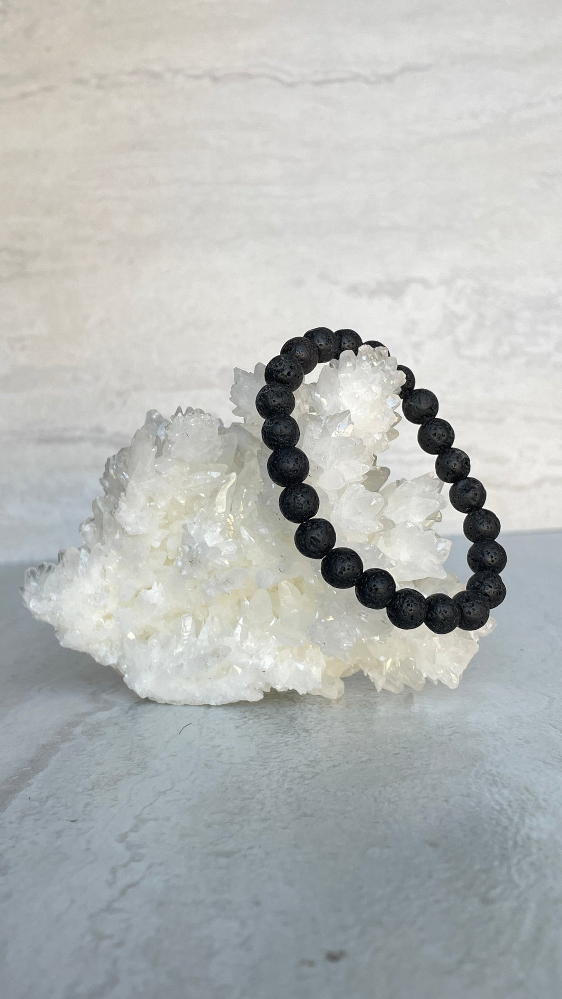 Black Volcanic Rock Lava Stone Bracelet