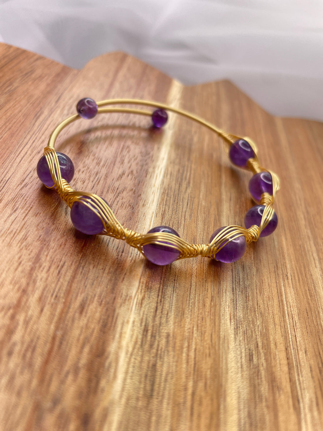 Amethyst Weaved Bangle