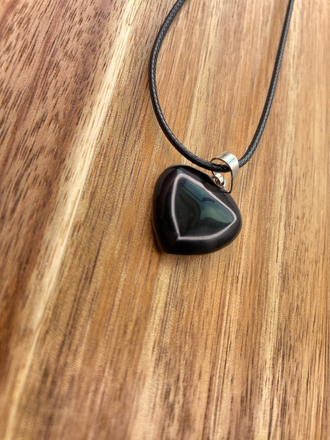 Black Obsidian Heart Necklace