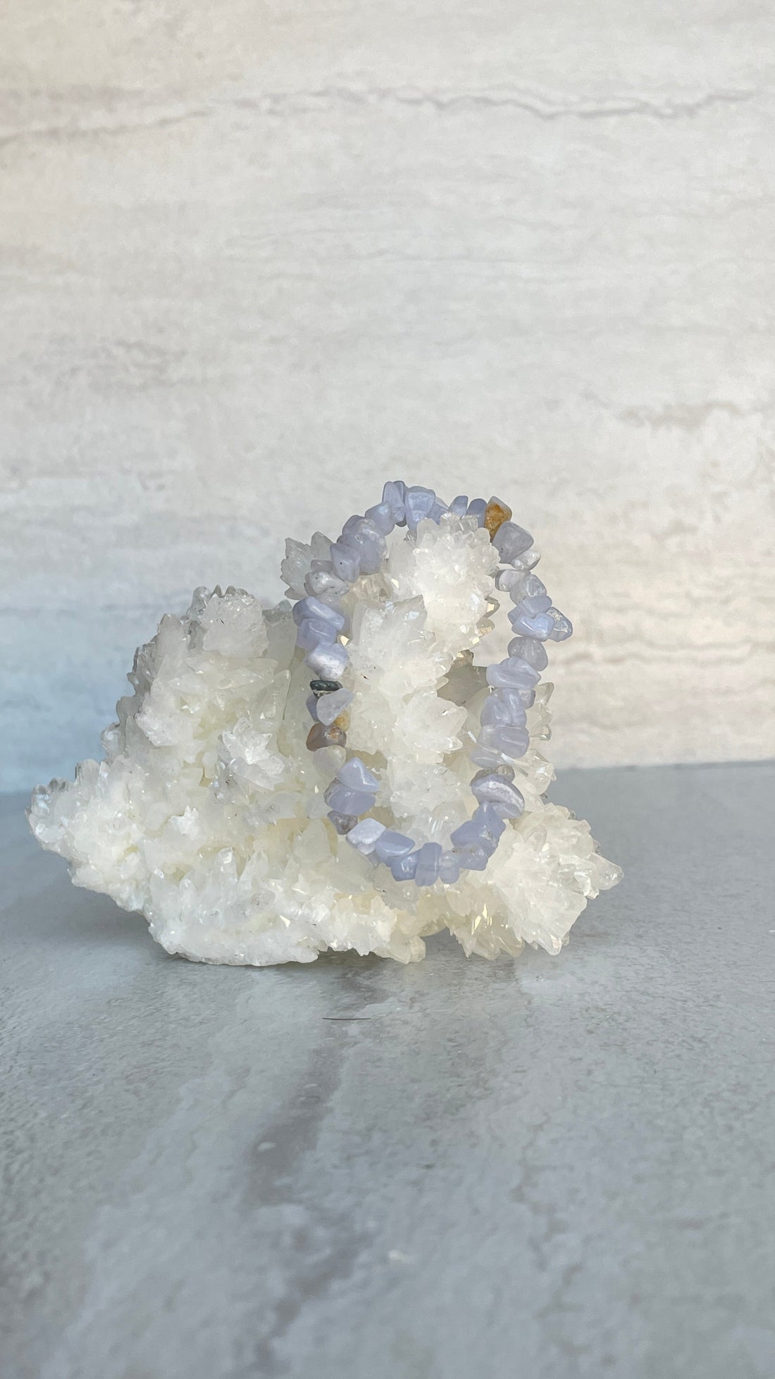 Blue Lace Agate Chips Bracelet