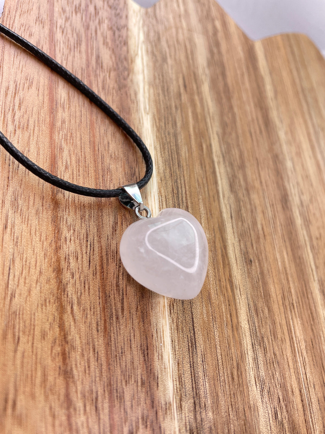 Clear Quartz Heart Necklace