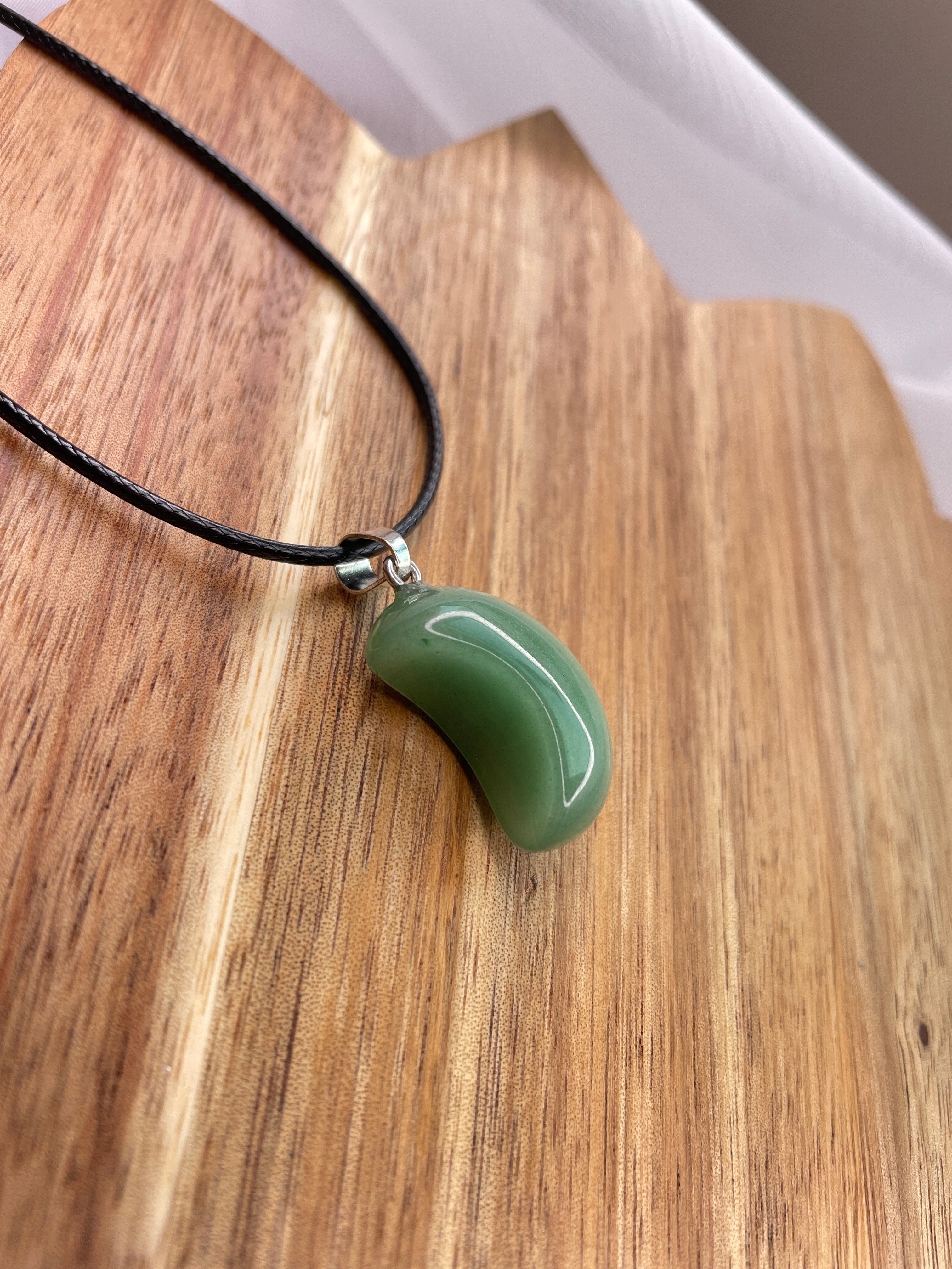 Green Aventurine Moon Necklace