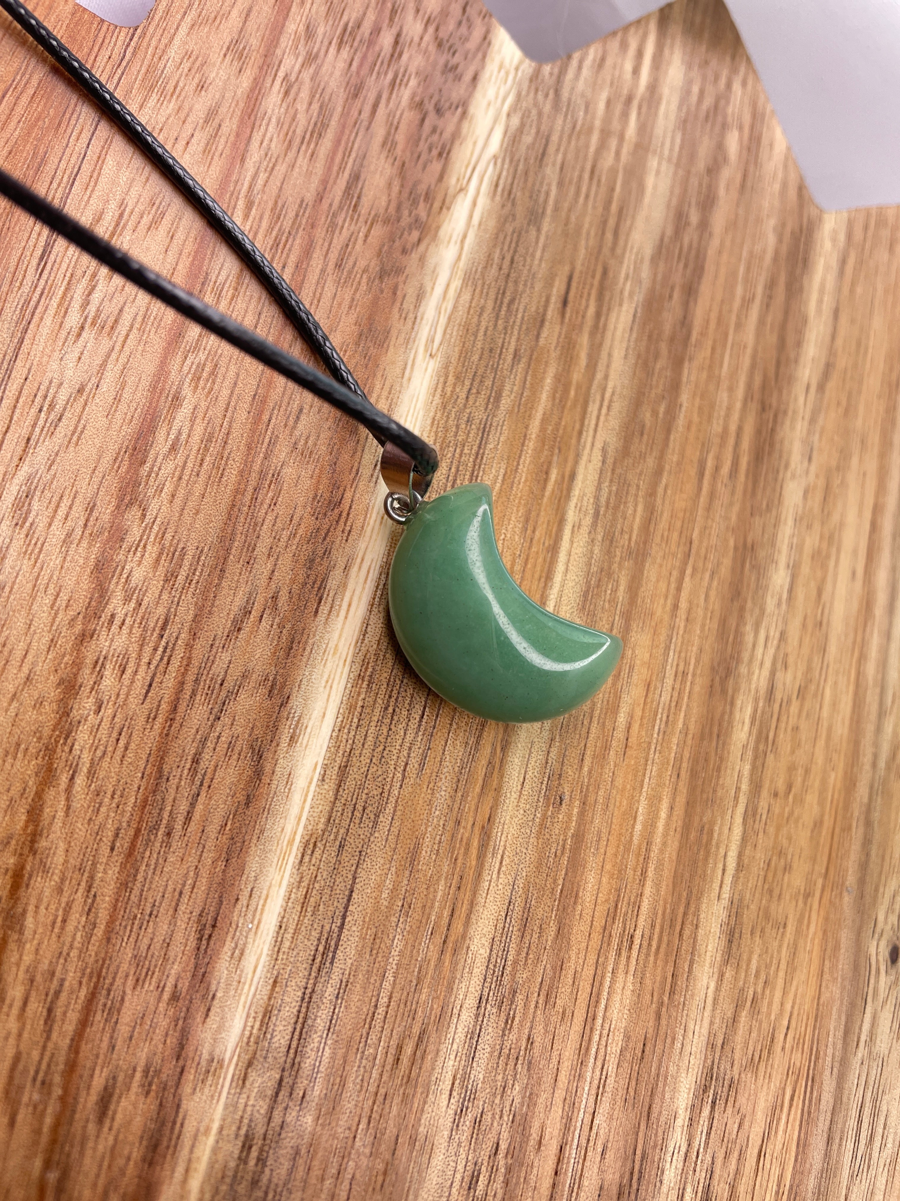 Green Aventurine Moon Necklace