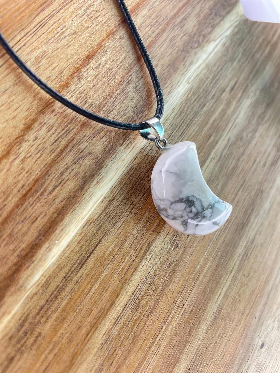 Howlite Moon Necklace