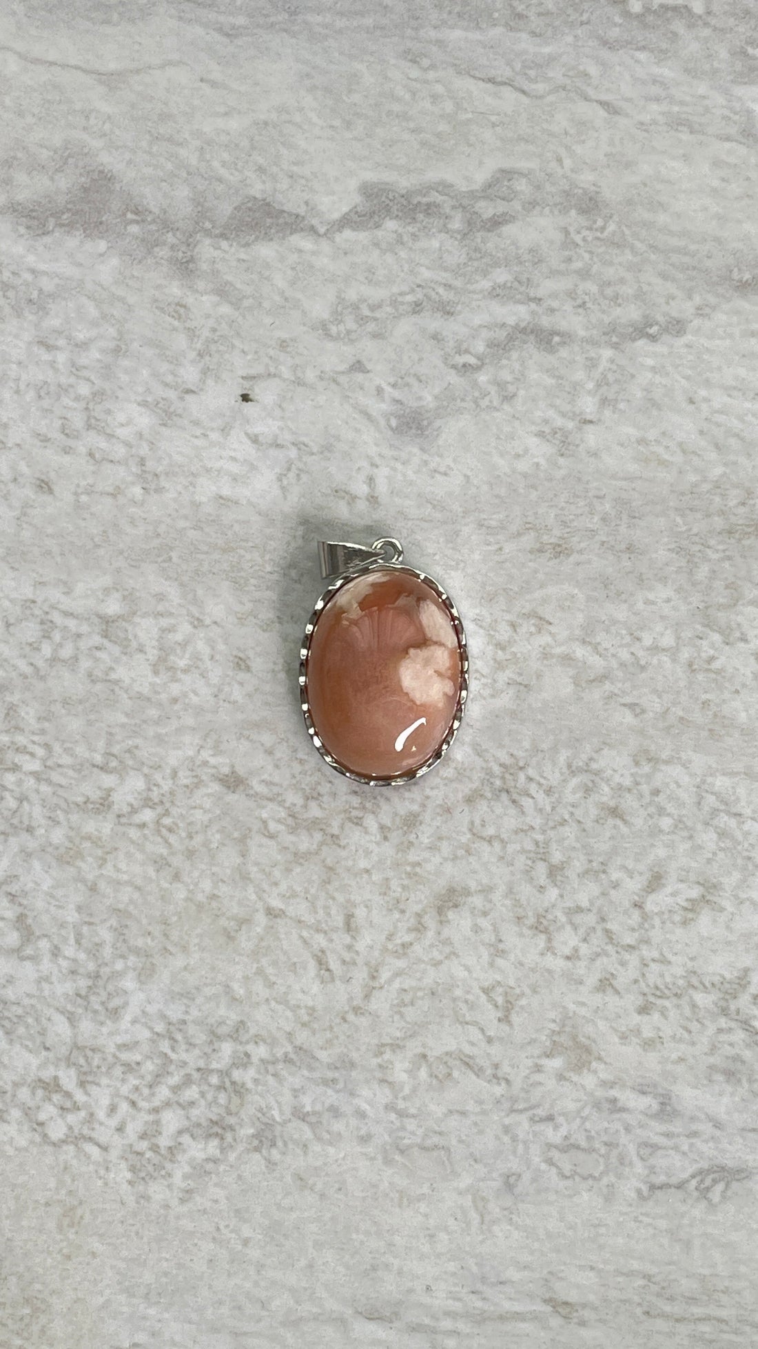 Flower Agate Pendant