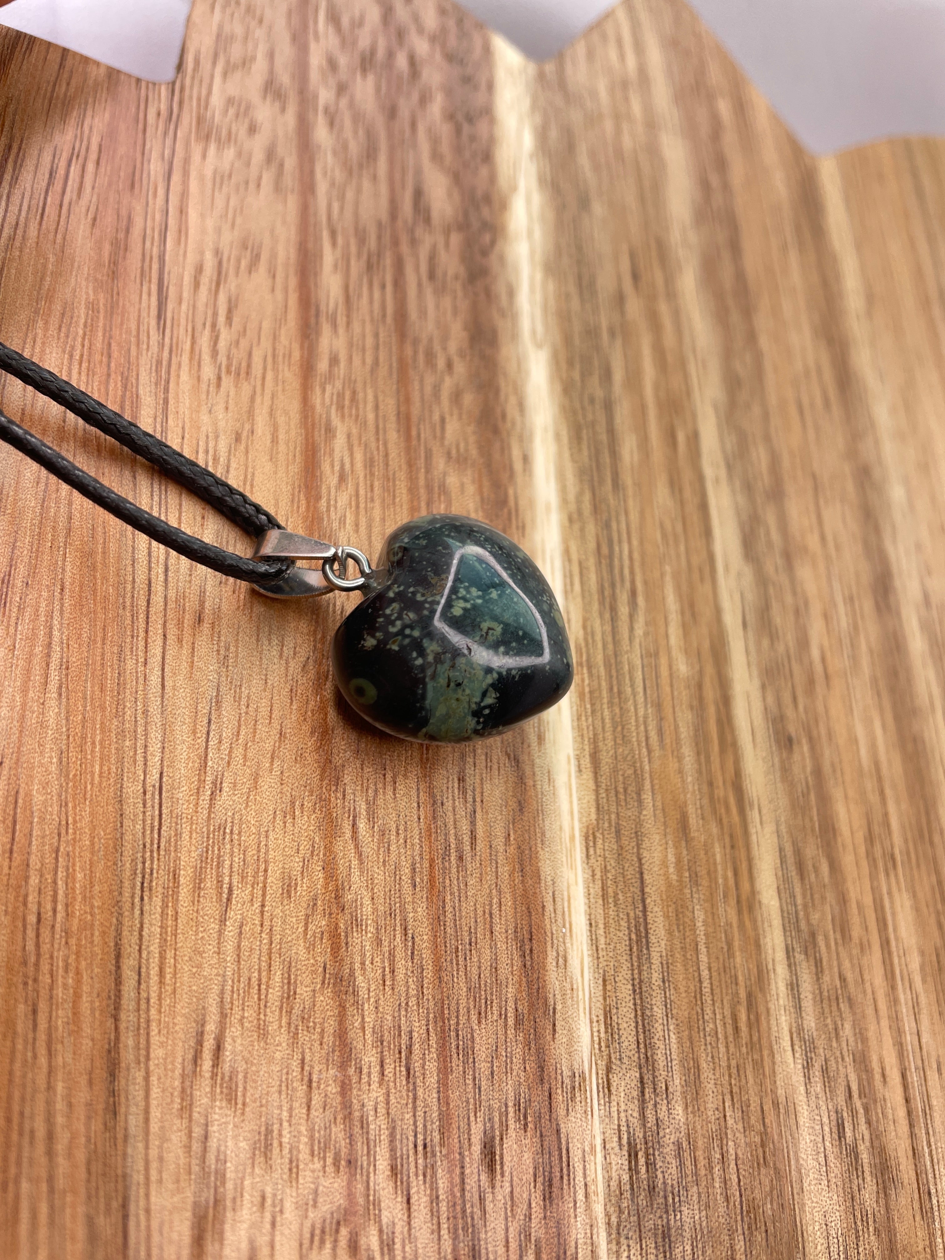 Kambaba Jasper Heart Necklace