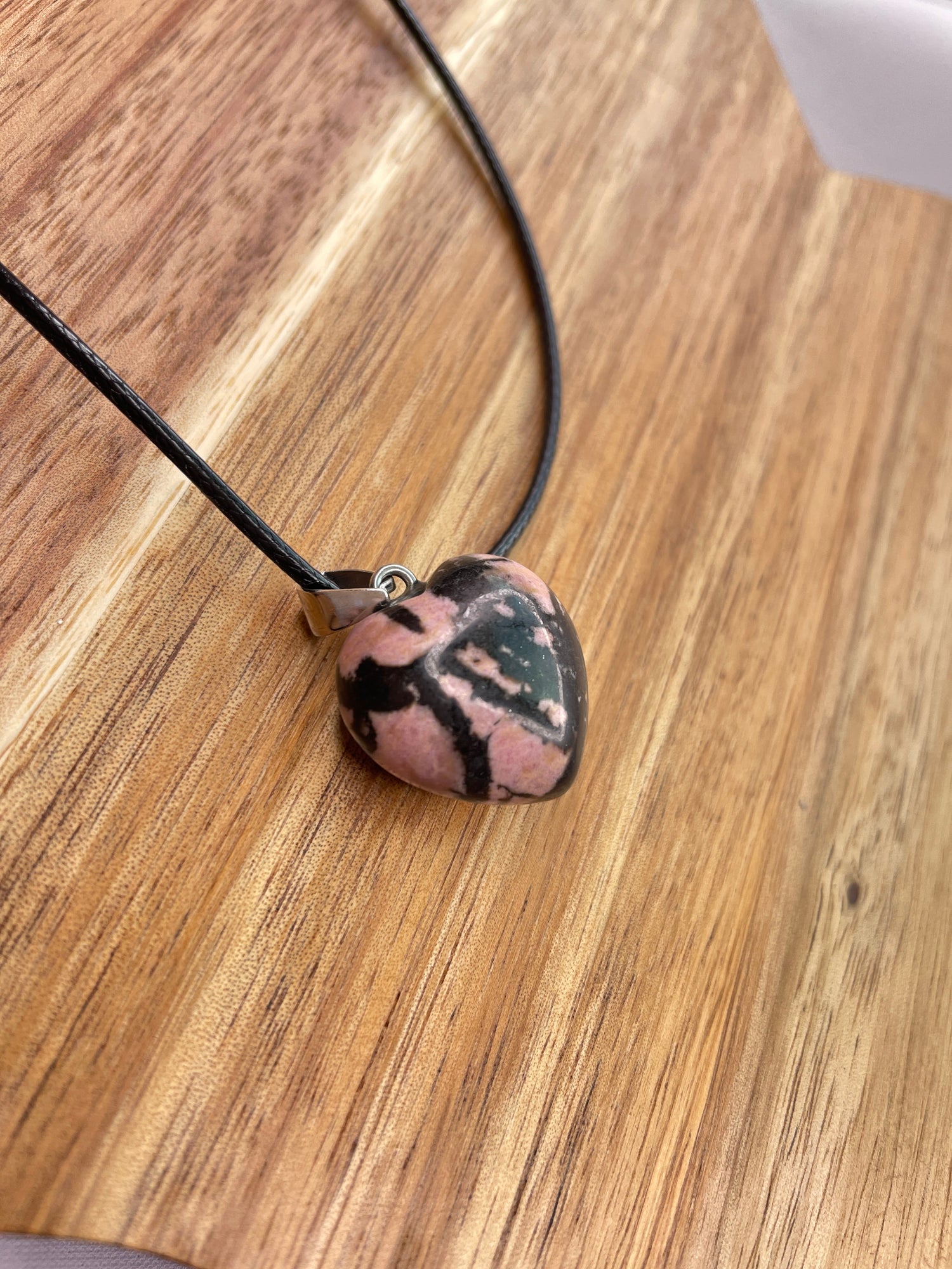 Rhodonite Heart Necklace